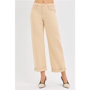 RISEN Tummy Control Mid Rise Ankle Barrel Relaxed Baggy